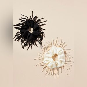 COPY - Anthropologie Fringed Pearl Scrunchies